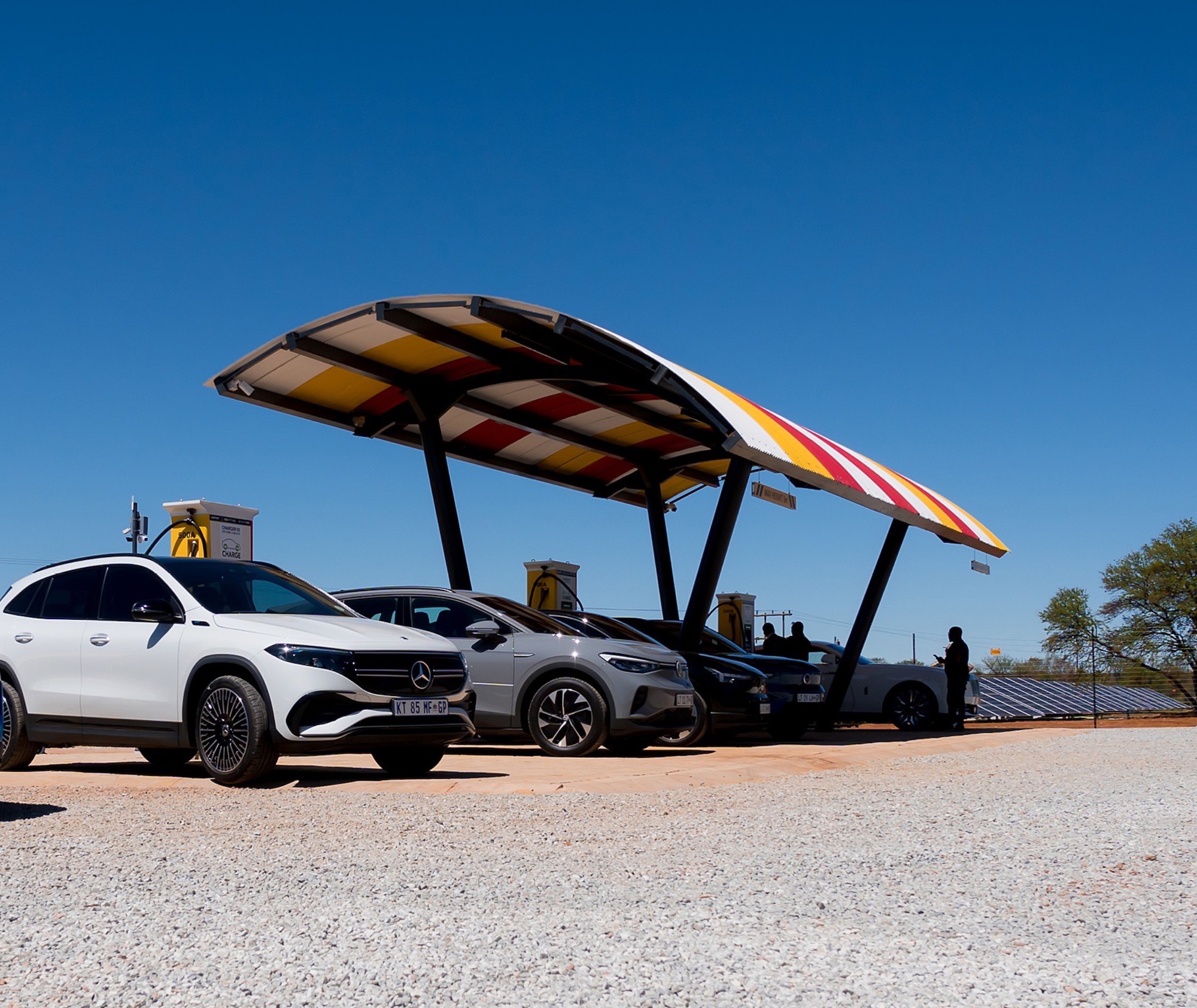 South Africa's first fully solar-powered EV charging station at Wolmaransstad on the N12