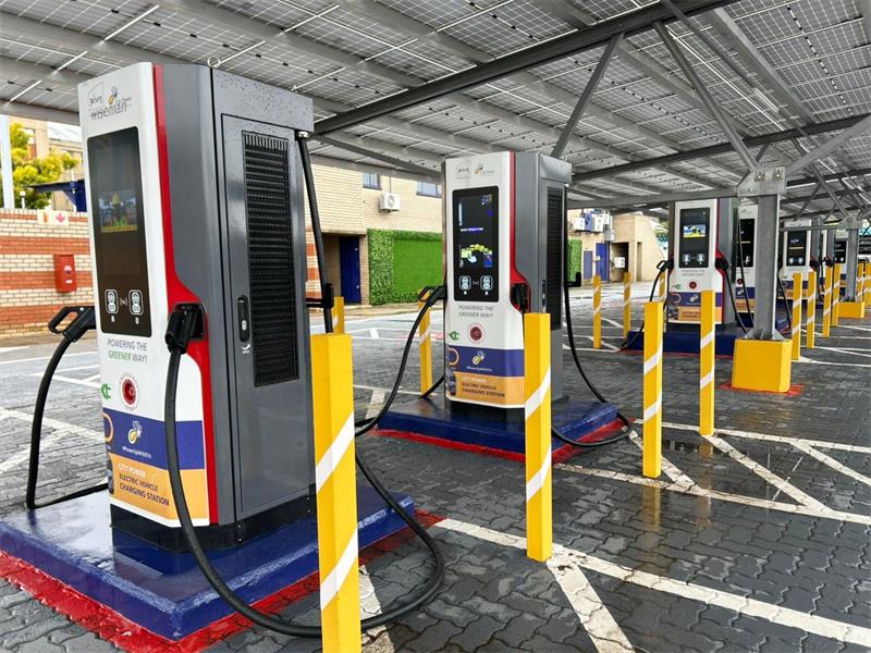 City Power's EV charging station at Booysens depot in Johannesburg — the first municipal charging hub in South Africa