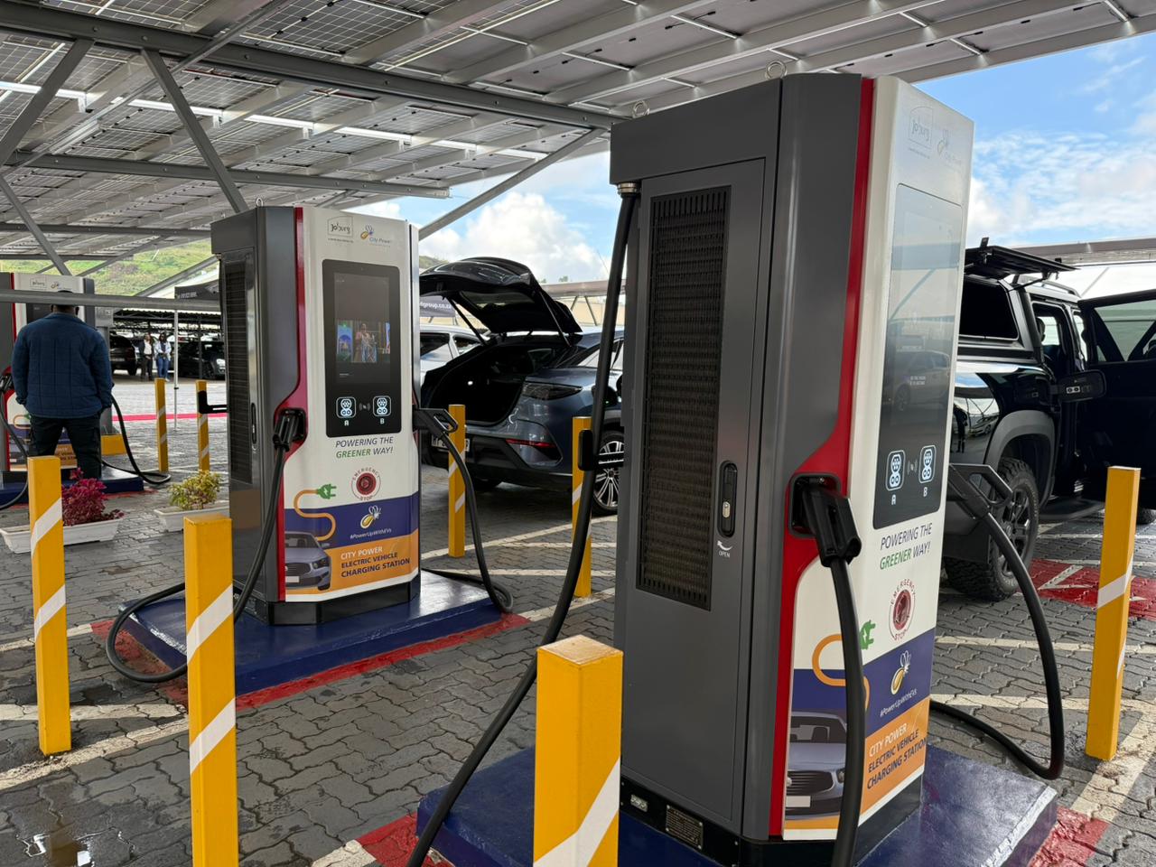 Overview of the R14 million City Power EV charging hub at the Booysens depot