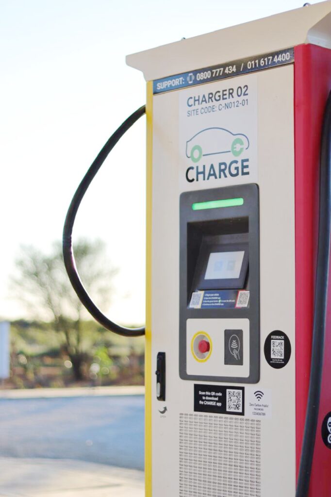 EV charging facility with multiple charging bays in South Africa