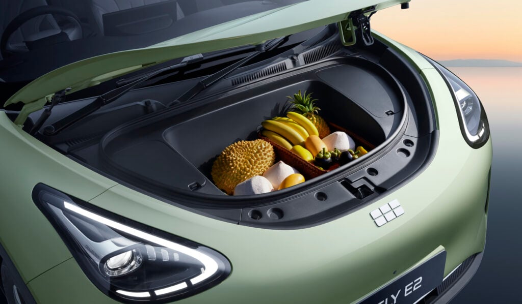 Geely E2 boot and cargo space
